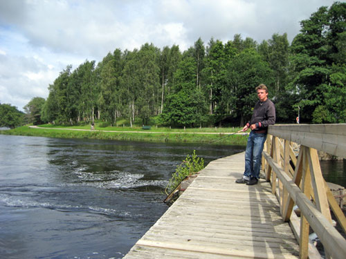 Holzbrücke bei Laxbron / Ätran Holzbrücke bei Laxbron / Ätran