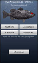 Fishfinder Android Startscreen